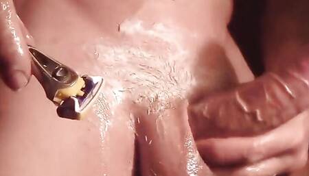 Xxxprecumdrip XXX cumshot shaving 8 inch uncut cock precum dripping