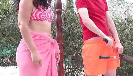 AuntJudysXXX - Horny Latina MILF Linda Del Sol Seduces Her Gardener