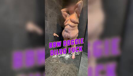 BBW doggie dildo masturbation with OohhLizzyBBW