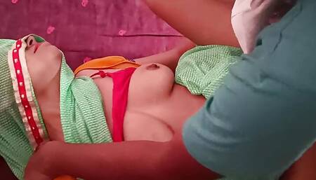 Indian desi housewife in the village