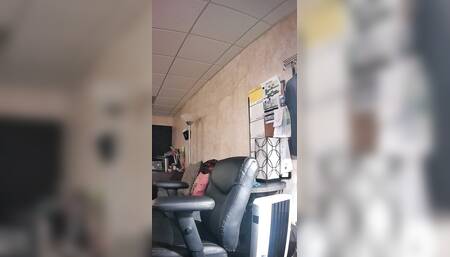 Smelling my Feet & measuring in office
