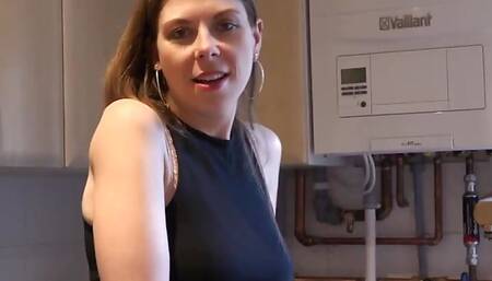 AuntJudysXXX - Your Hot MILF Wife Alice Maze Sucks Your Cock in the Kitchen (pov)