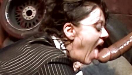 A wild German lady gets punished by a group of BBC's