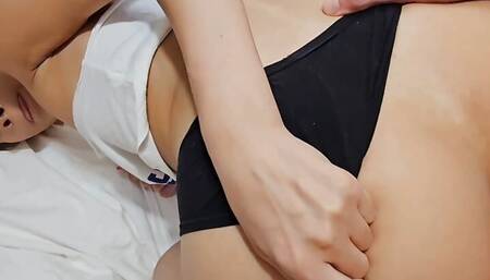 Sharing a Bed with My Asian Step Sis - She Begs to Cum Inside