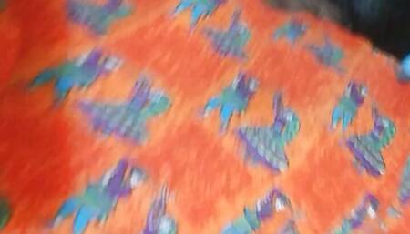 A young loving couple warms each other with love and  hot sex