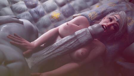 A Huge Deity with a Dick and Tits Fucks His Sexy Nun