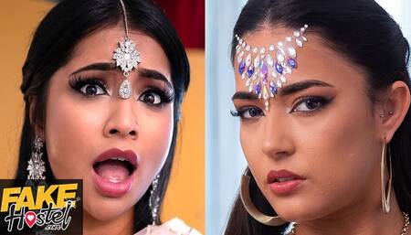 Fake Hostel - Horny Genies released and desperate for cock! Amazing threesome with Yasmina Kahn and Nuria Millan