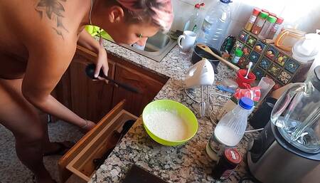 Cooking with Piss and Cum Part 1 - Pancake