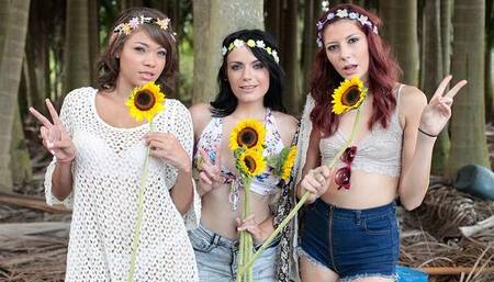 Alexis Blaze and Cassidy Banks are fucking with a big dick