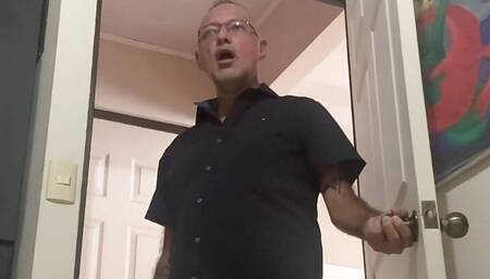 Horny schoolgirl gets caught masturbating by her step father