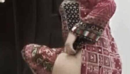 Golden baby hot sexy Pakistani Muslim  wife 18years old dancing and moving his big bobs and