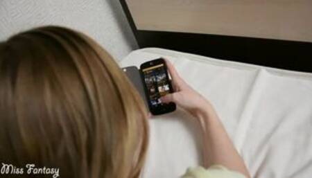 Step sister caught watching porn and fucked in mouth