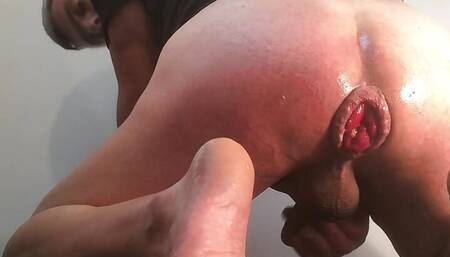 strong ejaculation after a big anal insertion