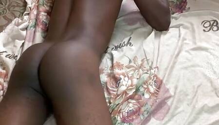 Horny whore rims her boyfriend's asshole