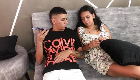 Stepsister with big tits seduces me to fuck her hard and big ass