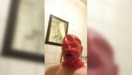 Play in Red Gimp Mask