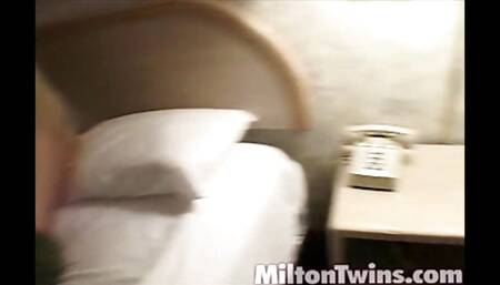 Milton Twins masturbate in 69 threesome teens