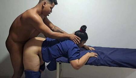 A sensual massage for this handsome man, leads to a passionate encounter pt4 We have great sex