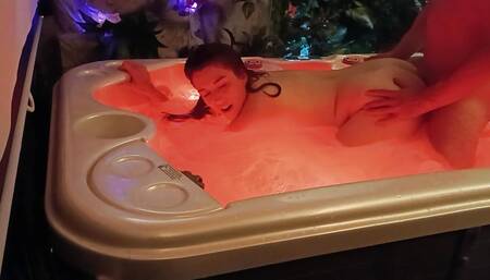 Cheating on My Girlfriend with Naughty Aleya Sun in a Hot Tub