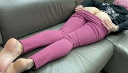 Alicia Spring Farting in Pink Yoga Pants