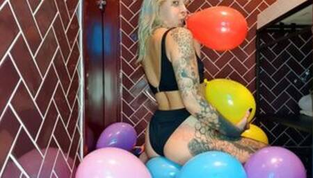 Getting in the mood for my birthday with some balloons