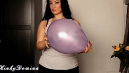 Popping Balloons with Square Acrylic Nails