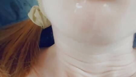 Cumshot in Mouth. Sperm for Babe Girl
