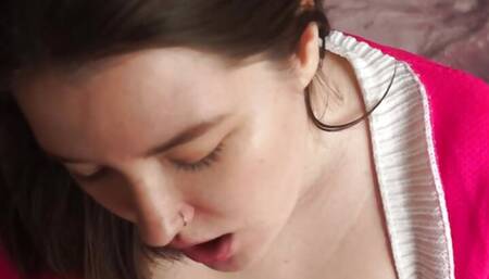 BLOWJOB TRAINING FOR NEIGHBOR ENDED WITH FUCKING AND DEFLOWERING