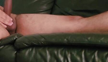 Playing with my Dick and Balls Naked On The Couch