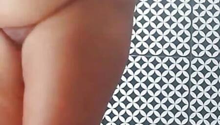 Hot big tits stepmom washing the bathroom