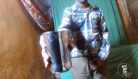 Hot Indian Piss Slurping Out of Glass