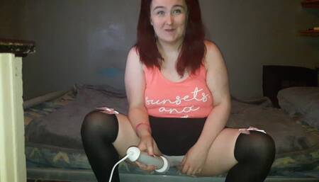 Mastrubating through my knickers and making my panties all wet and pussy scented