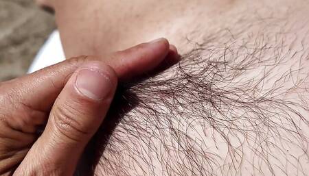 Nudist's Pussy Leaks on the Beach