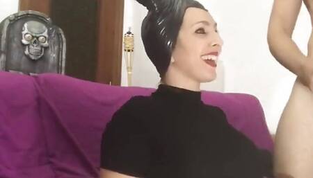 Malfica Cosplay Fucking with Lush Vibrating Ms Cock