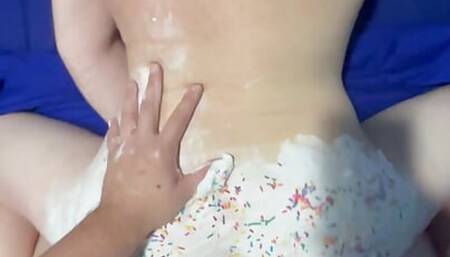 Breeding big femboy cake (full vid on only fans thustin69)