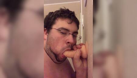 Sucking a Dildo