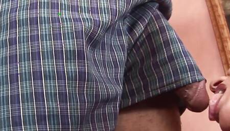 Kinky granny sucks a black hard cock and gets banged hard