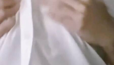 the woman played with her nipples and squeezed her big breasts
