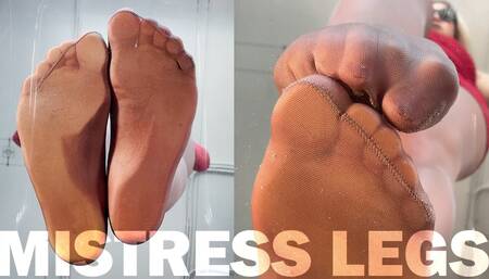 I just stand on your face with my full weight in pantyhose POV