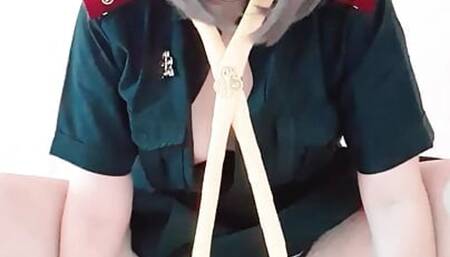 Teen girl scout riding her boyfriend dick until recieve cum load