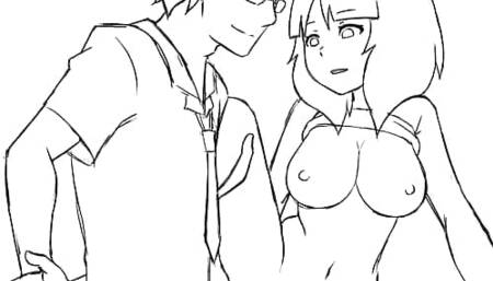 Anime girl and the boy is fucking out of curiocity