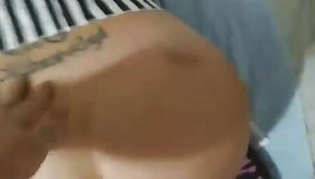Dirty little housewife gets her self off as she squirts I lend a hand to take over and fuck get from behind