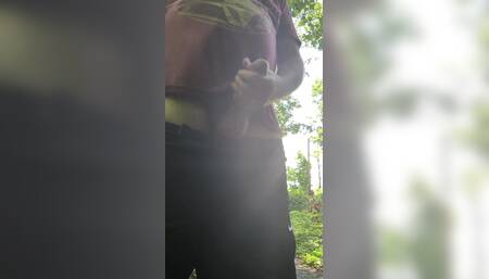 Jerking off on a Hot Day in the Woods
