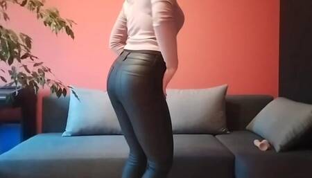 riding a dildo and deepthroating in the room