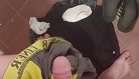 Husband Shows Dirty Panties Full of Potent Cum