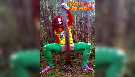 Horny for a wild orgy, the demon botch loves hardcore in the forest