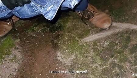 Couple peeing and having sex in public behind the church