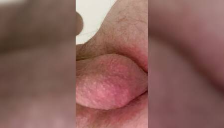 Young man jerking off and cumming