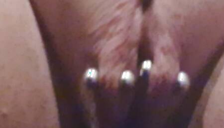 Night pussy play at work