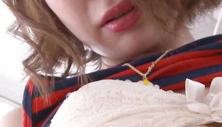 Japanese naughty  girl Remon Mizuno masturbates with a vibrator uncensored.